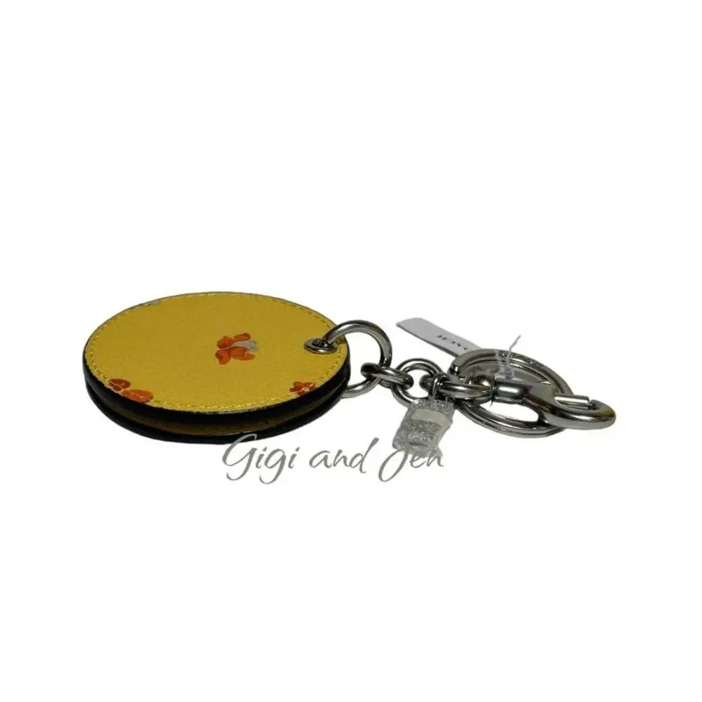 Coach Mirror Bag Charm With Mystical Floral Print
